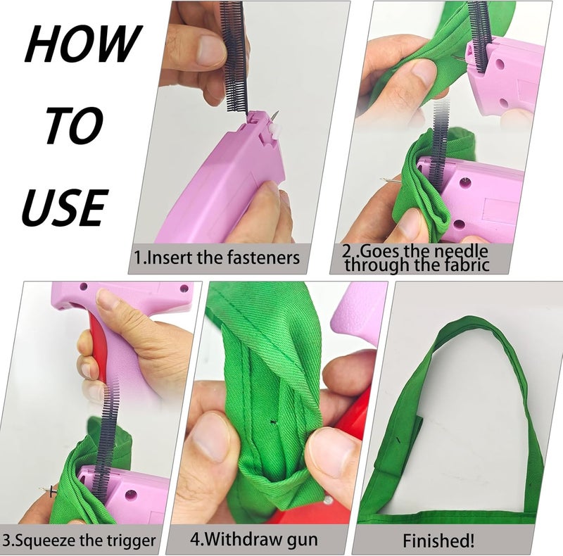 Fifchall Fine Stitch Gun Mini Stitch Gun Kit for Clothes, Quick Clothing Fixer with 6 Fine Needles, 1000 5mm Fasteners and Case, Speedy Clothing Fixer Stitch Gun for Clothes Quick Stitch Gun for Clothes - Image 4